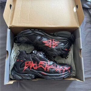 Balenciaga Black and Red Sneakers